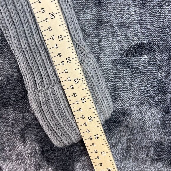 Nicole Farhi Chunky Knitted 100% Wool Hoodie Full Zip Gray Jacket Men's M* - Picture 12 of 16